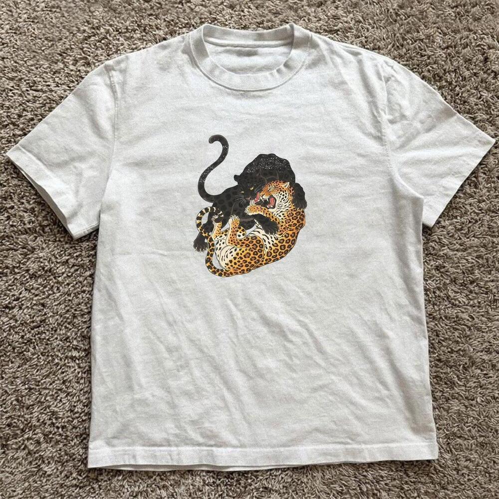 White Leopard & Panther Tee